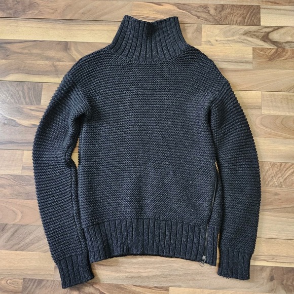 lululemon athletica Sweaters - Lululemon Karma Kurmasana Sweater Merino Wool Dark Gray Turtleneck Women's Sz S